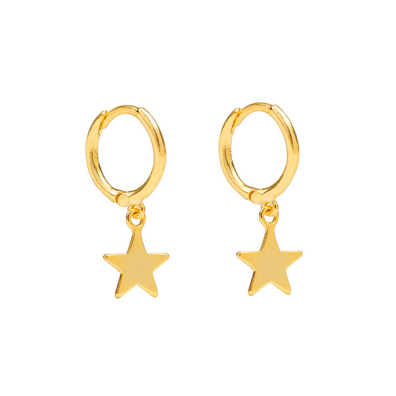 Elegant Five Pointed Star Earrings