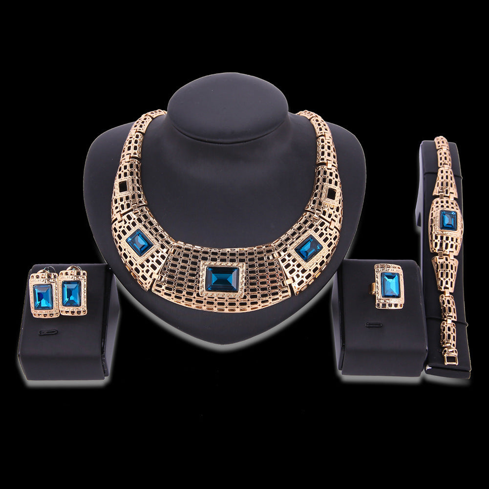 Alloy Gemstone Jewelry Set