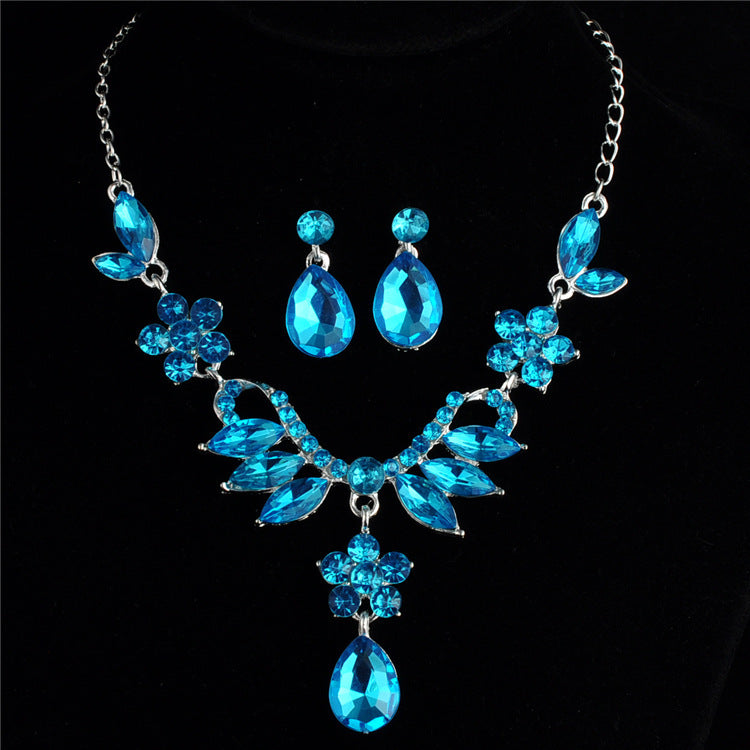 Diamond Necklace With Earrings Set