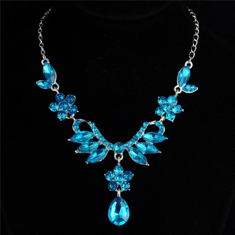 Diamond Necklace With Earrings Set