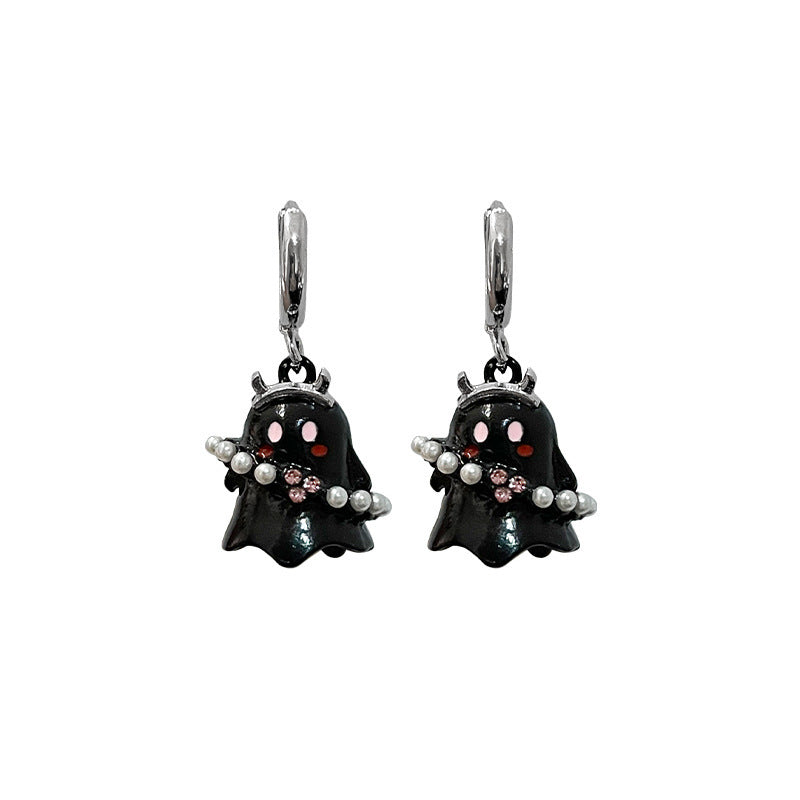 Cartoon Cute Ghost Pearl Earrings