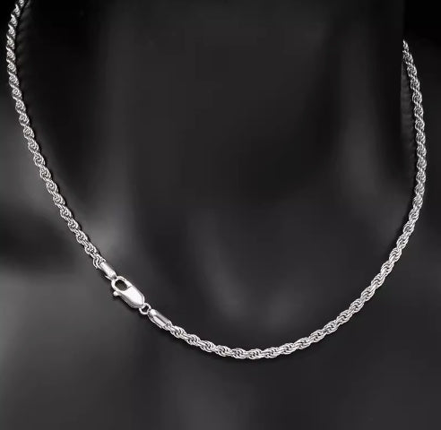 Sterling Silver Plated Chain For Men And Women