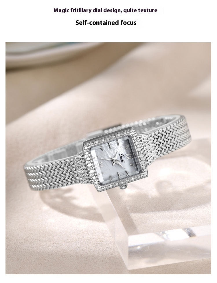 Square Plate Waterproof Quartz Watch