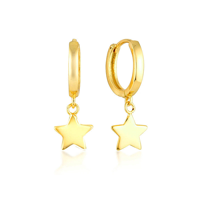 Elegant Five Pointed Star Earrings