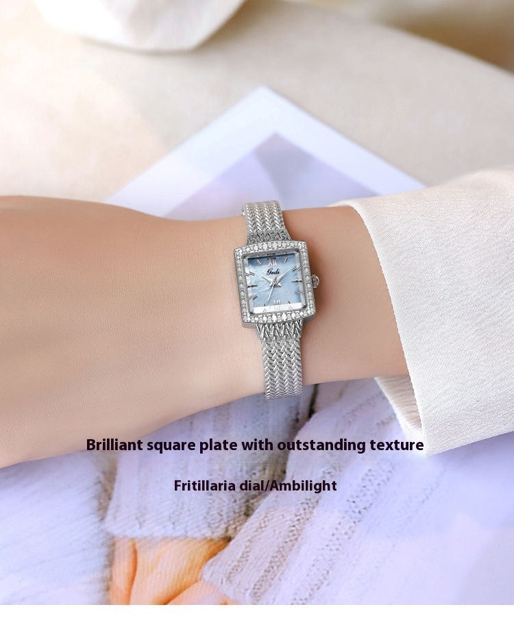 Square Plate Waterproof Quartz Watch