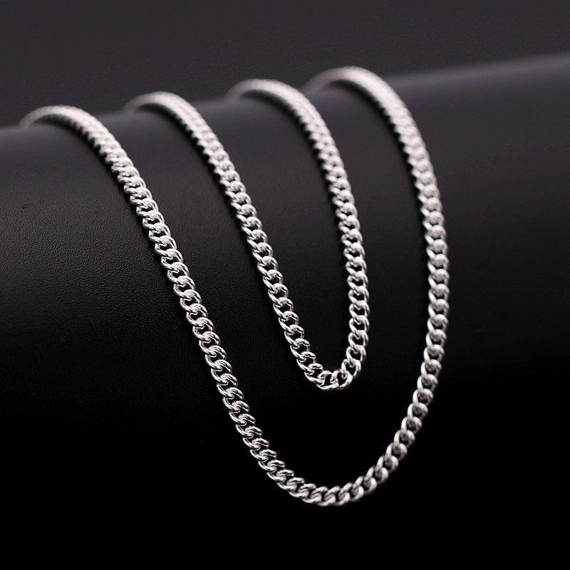 Pure Silver Thick Type Cuban Chain