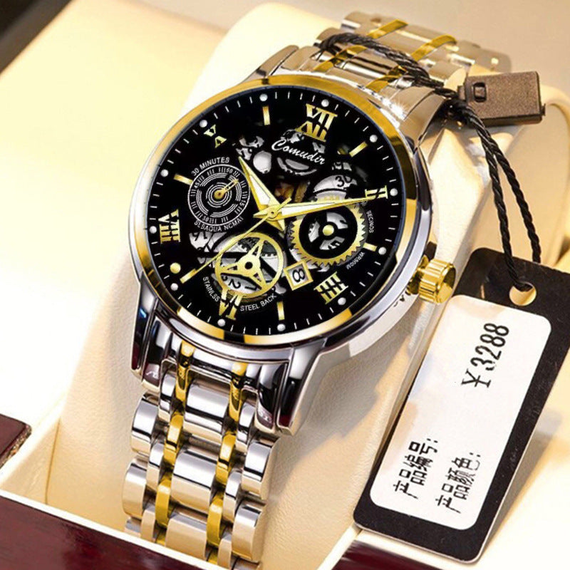 Men's Waterproof Luminous Watch With Calendar